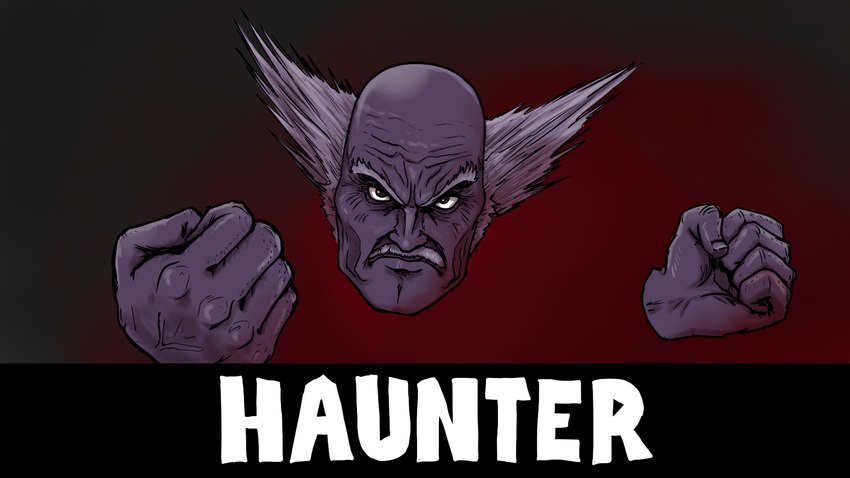 5_fingers angry bald black_eyes eyebrows facial_hair fingers floating_hands floating_head fusion grey_hair hair humanoid_face long_hair looking_at_viewer male mustache not_furry simple_background solo text white_text ergomancy nintendo pokemon tekken mishima_heihachi generation_1_pokemon ghost haunter pokemon_(species) spirit 16:9 2020 colored crossover digital_drawing_(artwork) digital_media_(artwork) english_text hi_res shaded species_name widescreen