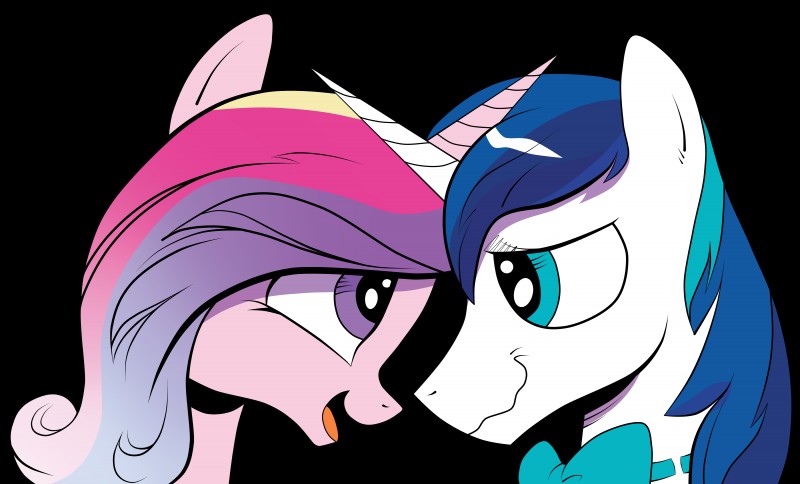 duo female feral horn male simple_background smile transparent_background amorecadenza friendship_is_magic hasbro my_little_pony mythology princess_cadance_(mlp) shining_armor_(mlp) equid equine mammal mythological_creature mythological_equine unicorn absurd_res alpha_channel hi_res