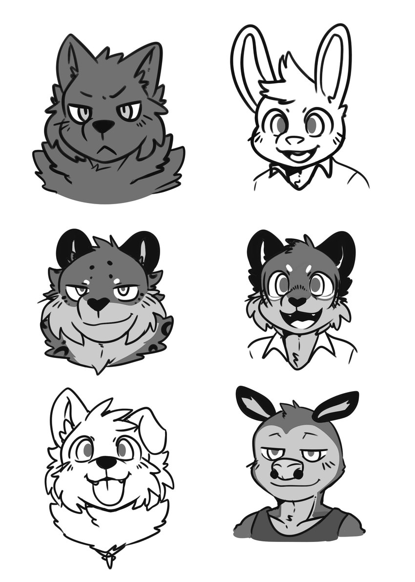 anthro clothing collar expressions facial_piercing fur group hair male markings multicolored_body multicolored_fur nose_piercing open_mouth piercing shirt smile spots spotted_body spotted_fur tank_top teeth topwear two_tone_body two_tone_fur saku1saya i_think_i_like_you dev_(i_think_i_like_you) leon_(i_think_i_like_you) ray_(i_think_i_like_you) red_(i_think_i_like_you) sky_(i_think_i_like_you) zeb_(i_think_i_like_you) american_opossum canid canine canis domestic_dog felid lagomorph leporid mammal marsupial pantherine rabbit snow_leopard tiger wolf absurd_res hi_res monochrome