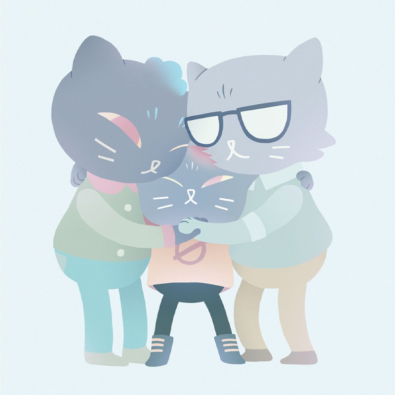 candy borowski, mae borowski, and stan borowski (night in the woods) created by hannjudd (artist)