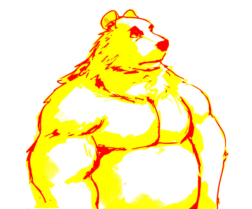 anthro belly kemono male overweight overweight_anthro overweight_male simple_background solo white_background 3000vnd bear mammal 2021 sketch