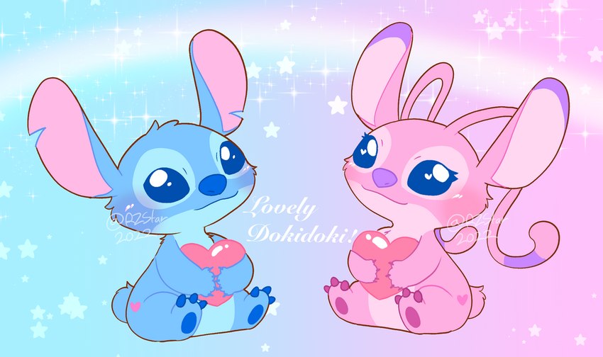 angel and stitch (lilo and stitch and etc) created by rzstar