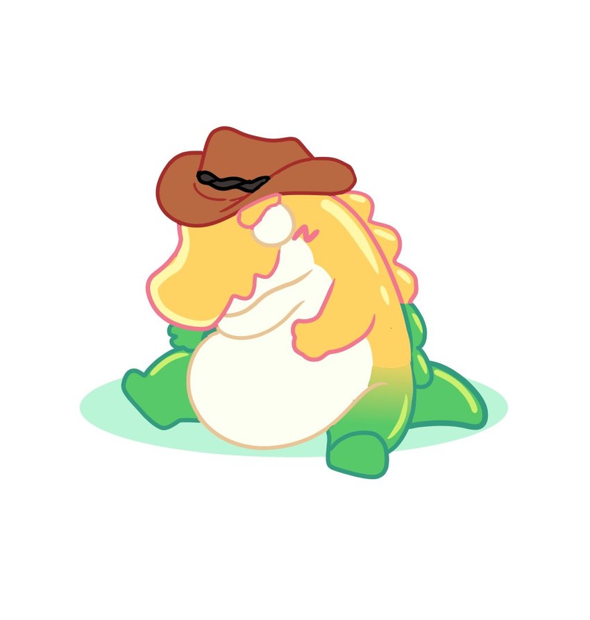 gummigoo (sitting baby alligator meme and etc) created by arcadebunni