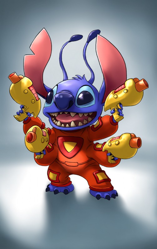 4_arms 4_fingers 4_toes ambiguous_gender antennae_(anatomy) blue_body blue_claws blue_eyes blue_fur blue_nose claws clothed clothing dipstick_antennae feet fingers fur head_tuft holding_object holding_weapon multi_arm multi_limb multi_wielding multicolored_antennae notched_ear open_mouth open_smile plasma_blaster_(lilo_and_stitch) plasma_gun simple_background smile solo spacesuit standing toe_claws toes toony tuft weapon otherworldmedia disney lilo_and_stitch stitch_(lilo_and_stitch) alien experiment_(lilo_and_stitch) 2014 digital_media_(artwork) full-length_portrait hi_res portrait