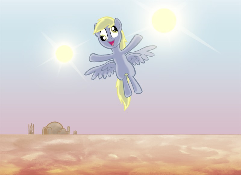 feathered_wings feathers female feral grey_body grey_feathers solo tail tatooine wings willdrawforfood1 friendship_is_magic hasbro my_little_pony mythology derpy_hooves_(mlp) equid equine mammal mythological_creature mythological_equine pegasus