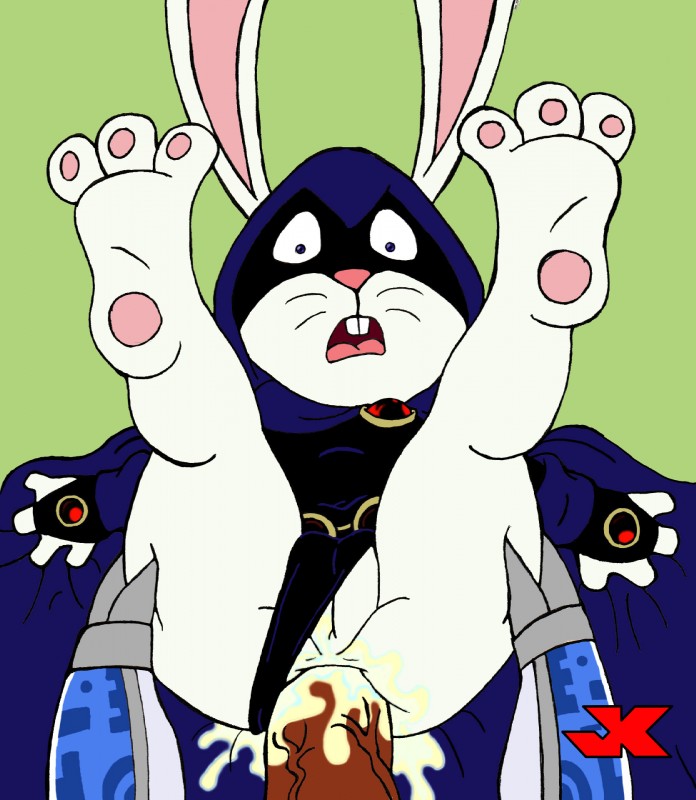 anal bodily_fluids cum cum_in_ass cum_inside duo female genital_fluids male male/female solo_focus jk dc_comics teen_titans bunny_raven cyborg_(dc) raven_(dc) lagomorph leporid mammal rabbit hi_res