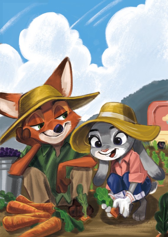 judy hopps and nick wilde (zootopia and etc) created by pafull
