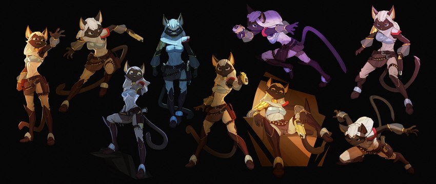 anthro female gunslinger leader warlord jacksworks edith domestic_cat felid feline felis mammal absurd_res hi_res