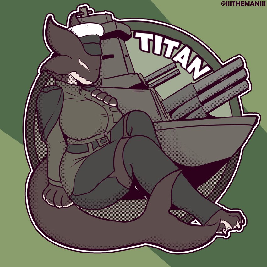 3_toes anthro big_breasts black_body breasts clothed clothing curvy_figure feet female hat headgear headwear military military_uniform navy pose ship solo thick_thighs toes uniform vehicle voluptuous warship watercraft white_body wide_hips the_man foxhole:_persistant_online_warfare shachi_(the_man) cetacean dolphin mammal marine oceanic_dolphin orca toothed_whale 1:1 2023 hi_res pinup