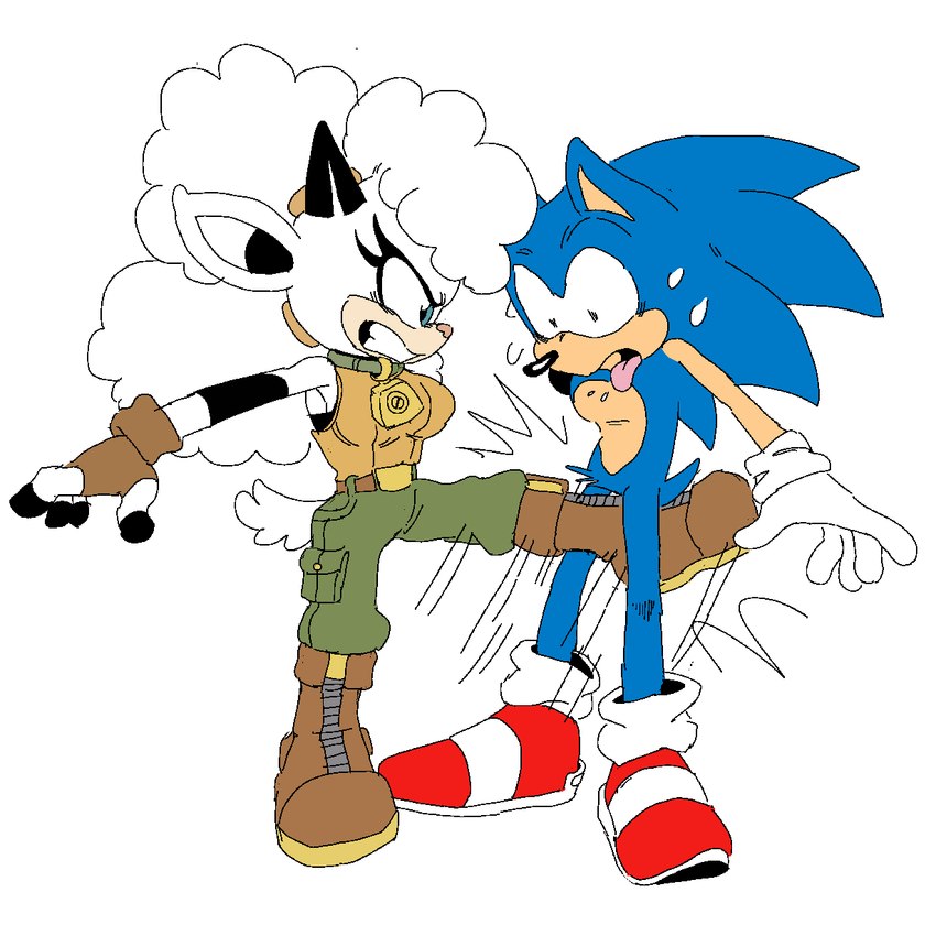 lanolin the sheep and sonic the hedgehog (sonic the hedgehog (comics) and etc) created by fuckwolfamy