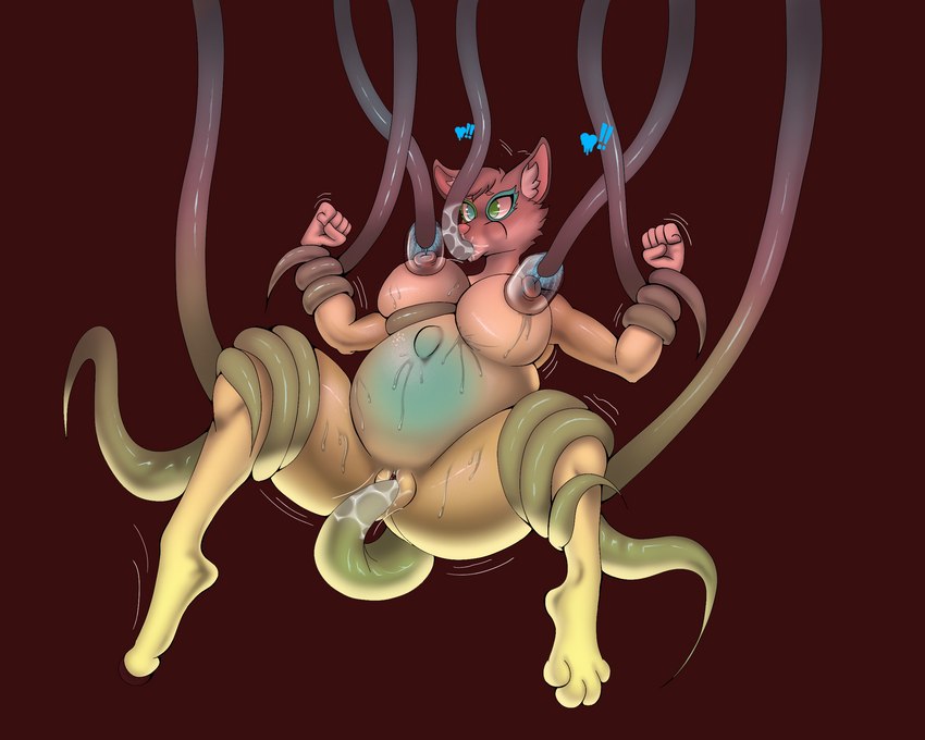 anthro belly big_belly big_breasts bodily_fluids breast_milking breasts cum cum_inflation cum_inside female genital_fluids genitals inflation lactating milk penetration pussy sex simple_background solo tentacle_sex tentacles tentacles_around_arms tentacles_around_legs vaginal vaginal_fluids vaginal_penetration foxgumie wolf_wolfindeir_(thewolfycreator) canid canine canis mammal wolf 5:4 hi_res