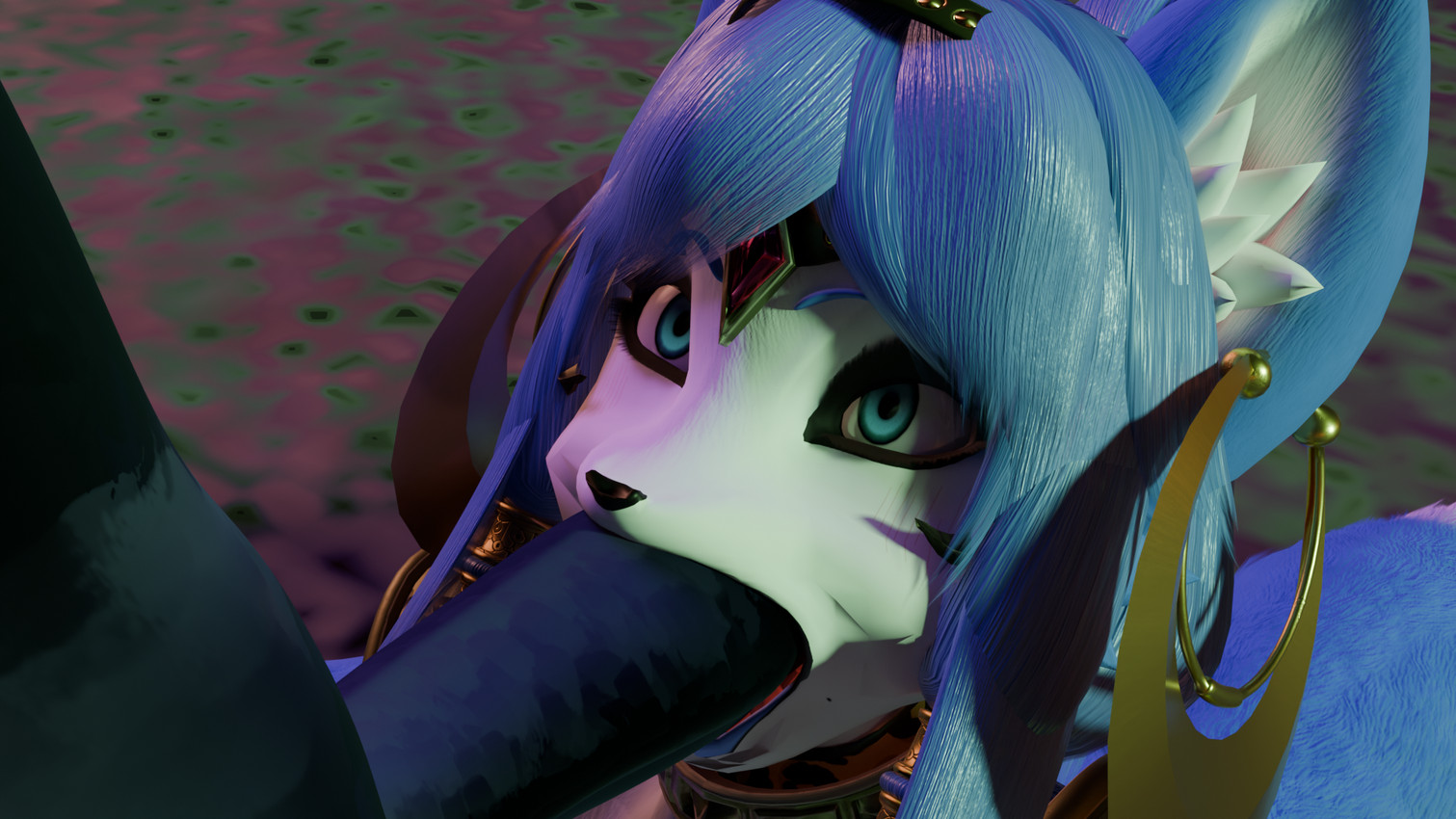 anthro big_penis fellatio female genitals jewelry male oral penile penis penis_in_mouth sex uncomfortable urban markmurders dogzeela_(modeler) nintendo star_fox krystal_(star_fox) markmurders_(character) 16:9 3d_(artwork) digital_media_(artwork) hi_res widescreen