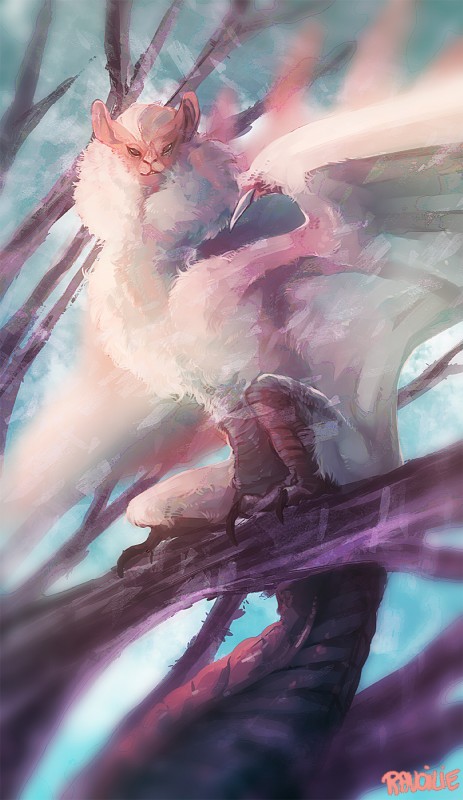 ambiguous_gender day detailed_background feral membrane_(anatomy) membranous_wings outside sky solo wings ravoilie capcom monster_hunter flying_wyvern paolumu 2018 digital_media_(artwork) digital_painting_(artwork) hi_res