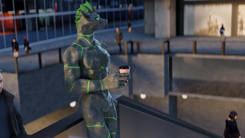 anthro athletic coffee_mug exoskeleton frill_(anatomy) larger_male male membrane_(anatomy) membranous_frill public size_difference solo chytin blender_cycles friendship_is_magic hasbro my_little_pony villainshima alien arthropod changeling human mammal 16:9 3d_(artwork) blender_(artwork) digital_media_(artwork) hi_res widescreen