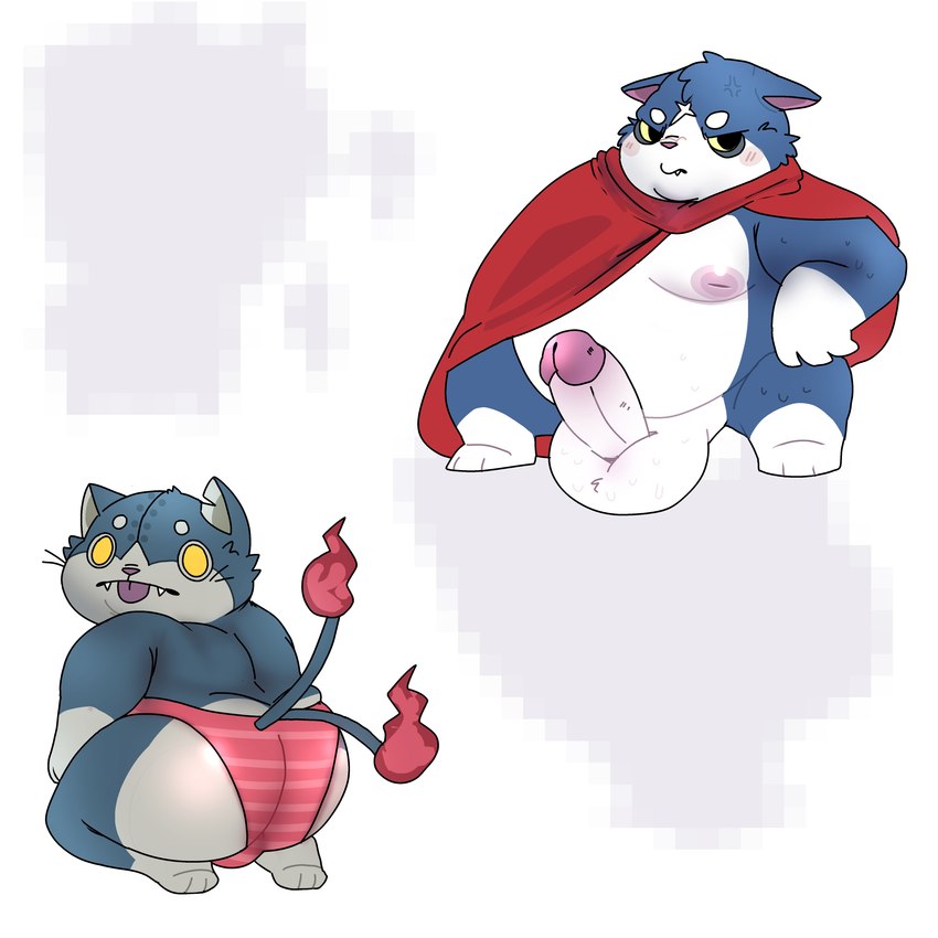 fuyunyan, hovernyan, and robonyan (east asian mythology and etc) created by naughtygoblinz