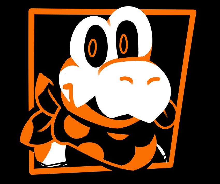 anthro black_and_white_and_orange black_kerchief black_sclera bone kerchief male multicolored_kerchief orange_body orange_eyes orange_kerchief orange_nose skeleton skull solo standing two_tone_kerchief datbx mario_bros nintendo dry_bones koopa koopa_troopa reptile scalie turtle undead 2019 6:5 absurd_res digital_media_(artwork) hi_res