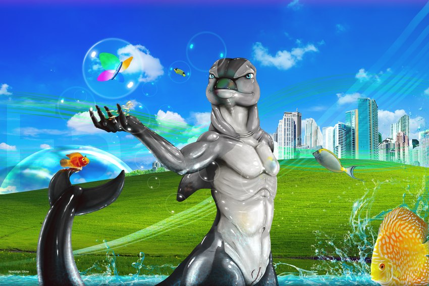 2000s_theme andromorph anthro bokeh bubble building building_destruction city cityscape cloud destruction detailed_background female feral field fin frutiger_aero genitals grass intersex nude outside pecs photo_background plant pussy real sky skyscraper solo surrealism tail tail_fin water smexyoryx bliss_(image) microsoft microsoft_windows windows_xp arthropod butterfly cetacean dolphin fish insect lepidopteran mammal marine toothed_whale collage_(artwork) hi_res mixed_media photography_(artwork)