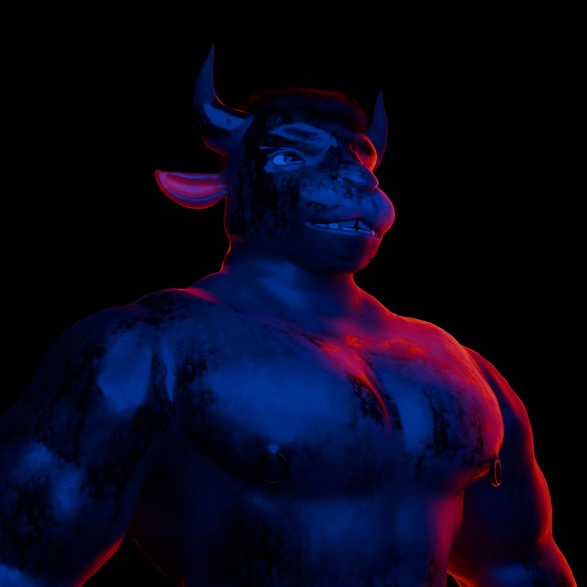 anthro blood blood_on_face bodily_fluids horn male muscular muscular_anthro muscular_male nipple_piercing nipples piercing smile solo teeth teeth_showing ks_simp_(artist) european_mythology greek_mythology mythology kory_(ks_simp) bovid bovine cattle mammal minotaur 1:1 3d_(artwork) digital_media_(artwork) hi_res