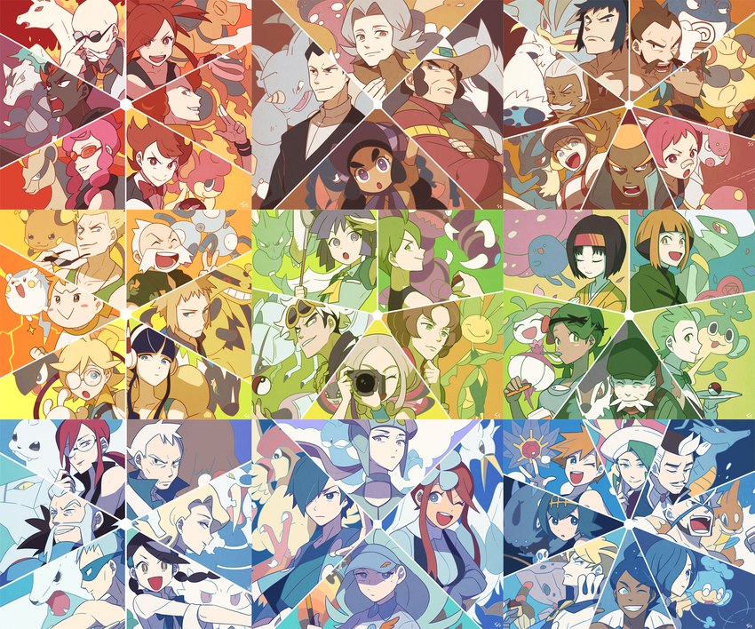 absolutely_everyone bald black_hair blonde_hair blue_body blue_hair camera color_partitioning duo eyewear feral glasses green_body green_hair group gym_leader hair holding_camera holding_object large_group light_body light_skin open_mouth open_smile orange_body orange_hair partitioning pink_hair pink_tongue pokeball pokemon_champion red_body red_hair smile solo standard_pokeball tan_body tan_skin teeth tongue white_body white_hair ssalbulre nintendo pokemon team_rocket team_skull aaron_(pokemon) bertha_(pokemon) blaine_(pokemon) brawly_(pokemon) bruno_(pokemon) brycen_(pokemon) bugsy_(pokemon) burgh_(pokemon) candice_(pokemon) chili_(pokemon) chuck_(pokemon) cilan_(pokemon) clay_(pokemon) clemont_(pokemon) crasher_wake cress_(pokemon) elesa_(pokemon) erika_(pokemon) falkner_(pokemon) flannery_(pokemon) flint_(pokemon) gardenia_(pokemon) giovanni_(pokemon) glacia_(pokemon) guzma_(pokemon) hala_(pokemon) hapu_(pokemon) juan_(pokemon) kahili_(pokemon) kiawe_(pokemon) korrina_(pokemon) lana_(pokemon) lorelei_(pokemon) lt._surge mallow_(pokemon) malva_(pokemon) marlon_(pokemon) marshal_(pokemon) maylene_(pokemon) misty_(pokemon) pokemon_trainer pryce_(pokemon) ramos_(pokemon) siebold_(pokemon) skyla_(pokemon) sophocles_(pokemon) viola_(pokemon) volkner_(pokemon) wallace_(pokemon) wattson_(pokemon) winona_(pokemon) wulfric_(pokemon) abomasnow alolan_form alolan_marowak altaria avalugg barbaracle beartic bounsweet crabrawler dewgong drapion electivire excadrill floatzel generation_1_pokemon generation_2_pokemon generation_3_pokemon generation_4_pokemon generation_5_pokemon generation_6_pokemon generation_7_pokemon gogoat golisopod heliolisk hippowdon human kingdra leavanny lucario machamp magmortar magneton makuhita mammal meadow_vivillon medicham milotic mudsdale panpour pansage pansear pidgeotto piloswine pokemon_(species) poliwrath pyroar raichu rapidash regional_form_(pokemon) rhydon roserade scyther starmie swanna togedemaru torkoal toucannon vileplume vivillon walrein wishiwashi wishiwashi_(school_form) wishiwashi_(solo_form) zebstrika 6:5 hi_res multiple_images