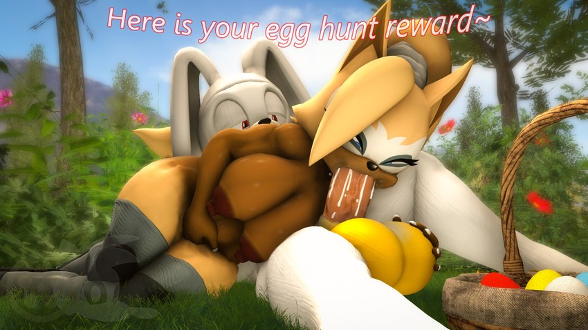 anthro balls basket big_balls big_penis blue_eyes bodily_fluids bodypaint boots brown_body brown_skin bunny_costume canon_x_oc clothing container costume cum cum_in_mouth cum_inside cum_on_body deep_throat dialogue duo easter_balls easter_basket easter_egg egg female flower footwear fur genital_fluids genitals grass hair hand_on_balls hat headgear headwear hill holding_hair holding_head holidays knee_pads legwear looking_at_another lying lying_on_ground male male/female masturbation muscular muscular_male nature nature_background nude on_ground oral oral_penetration paint painted_balls penetration penis plant red_eyes shoes size_difference stockings text touching_hair tree white_body white_fur yellow_body yellow_fur juicyducksfm easter idw_publishing sega sonic_the_hedgehog_(comics) sonic_the_hedgehog_(idw) sonic_the_hedgehog_(series) adam_(juicyducksfm) easter_bunny fan_character whisper_the_wolf canid canine canis mammal wolf 16:9 3d_(artwork) digital_media_(artwork) hi_res source_filmmaker_(artwork) widescreen