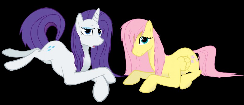 cutie_mark duo feathered_wings feathers female feral horn quadruped simple_background tail transparent_background wings yellow_body yellow_feathers bednarowski sotoco friendship_is_magic hasbro my_little_pony mythology fluttershy_(mlp) rarity_(mlp) equid equine mammal mythological_creature mythological_equine pegasus unicorn absurd_res alpha_channel hi_res