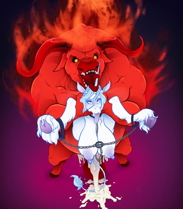 amalthea and red bull (the last unicorn and etc) created by sparrow (artist)