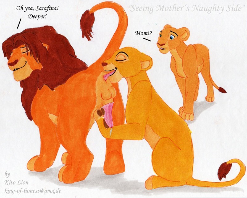 nala, sarafina, and simba (the lion king and etc) created by kito lion