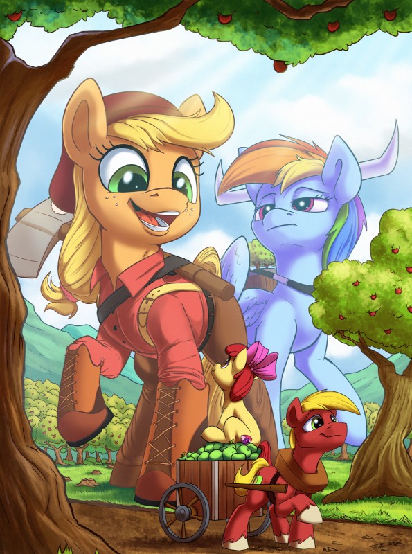 apple bloom, applejack, and rainbow dash (north american mythology and etc) created by tsitra360