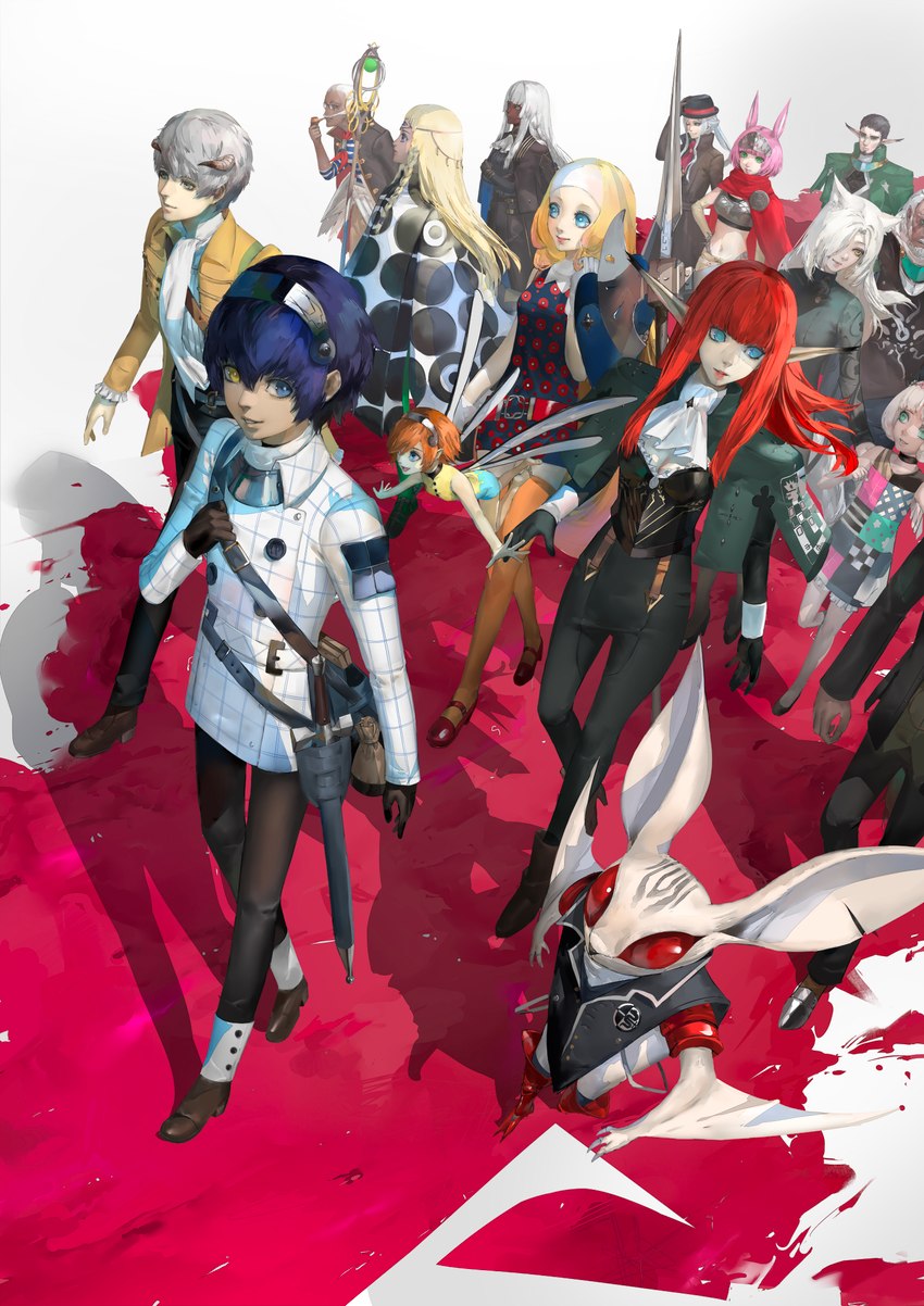 accessory anthro blue_hair female fur group hair hair_accessory hairband horn humanoid_pointy_ears male melee_weapon pointy_ears red_eyes red_hair sword walking weapon white_body white_fur white_hair wings blazpu metaphor:_refantazio alonzo_(metaphor:_refantazio) eiselin_burchelli_meijal_hulkenberg eupha_(metaphor:_refantazio) gallica_(metaphor:_refantazio) heismay_noctule junah_(metaphor:_refantazio) leon_strohl_da_haliaetus neuras_(metaphor:_refantazio) will_(metaphor:_refantazio) bat clemar eugief horned_humanoid human humanoid mammal hi_res