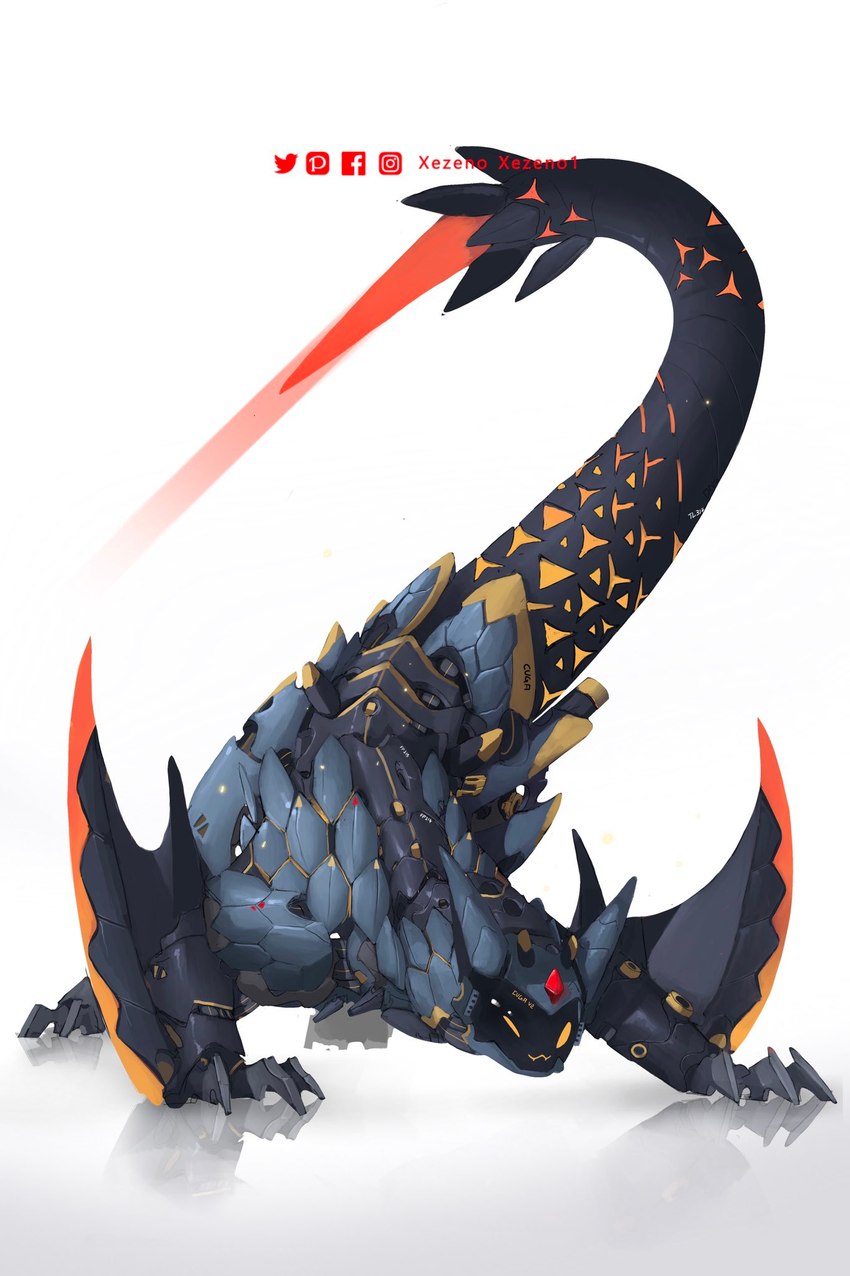 ambiguous_gender feral machine mecha solo tail wings xezeno capcom monster_hunter flying_wyvern nargacuga 2021 digital_media_(artwork) hi_res