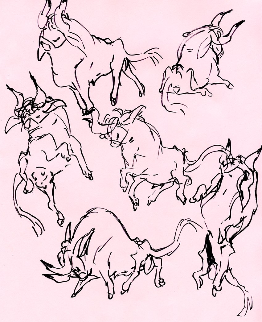 animal_genitalia balls feral genitals male penis pink_background sheath simple_background solo 2n2n bovid bovine cattle mammal 2018 hi_res sketch sketch_page