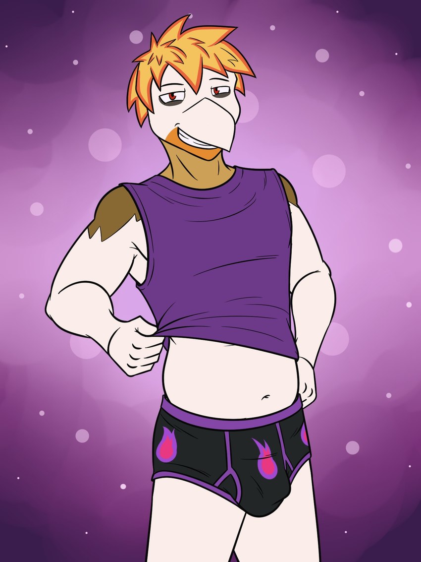 anthro black_briefs black_clothing black_underwear briefs bulge clothed clothing male navel purple_clothing purple_shirt purple_tank_top purple_topwear shirt smile smiling_at_viewer smirk smirking_at_viewer solo tank_top topwear underwear fuze nintendo pokemon daigo_(fuze) generation_7_pokemon generation_8_pokemon pokemon_(species) hi_res