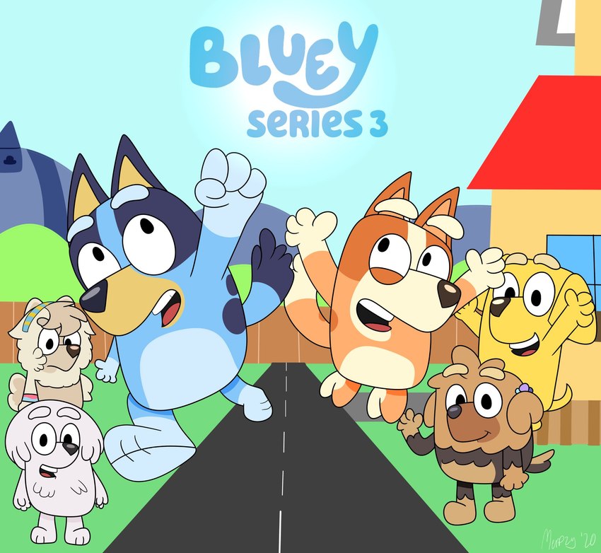 lucky, missy, bingo heeler, bluey heeler, judo, and etc (bluey (series)) created by merpzyberpzy
