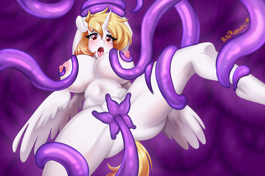 anthro areola bodily_fluids breasts erect_nipples female hair horn navel nipples nude penetration sex solo spread_legs spreading tentacle_sex tentacles vaginal vaginal_penetration white_body wings kaikururu friendship_is_magic hasbro my_little_pony mythology star_nai equid equine horse mammal mythological_creature mythological_equine pony winged_unicorn 3:2 hi_res