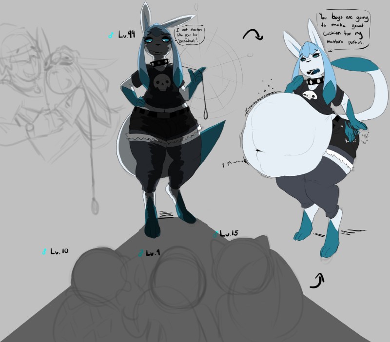 alternative_fashion anthro anthrofied belly big_belly bodily_noises bone clothing collar contact_onomatopoeia deep_navel dialogue different_sound_effects digestion directional_arrow extended_sound_effect femboy gender_symbol girly_pred goth group huge_belly hyper hyper_belly imminent_digestion leash legwear level_difference level_number male male_pred male_symbol navel number onomatopoeia oral_vore overweight patting patting_butt pokemorph print_clothing print_shirt print_t-shirt print_topwear punk rumbling_stomach shirt skull skull_clothing skull_print skull_shirt skull_topwear solo_focus sound_effect_variant sound_effects speech_bubble starter_trio symbol t-shirt taunting text thick_thighs topwear vore wide_hips dongwongtang nintendo pokemon fan_character punk_(dongwongtang) bulbasaur charmander eeveelution generation_1_pokemon generation_4_pokemon glaceon human mammal pokemon_(species) squirtle english_text hi_res