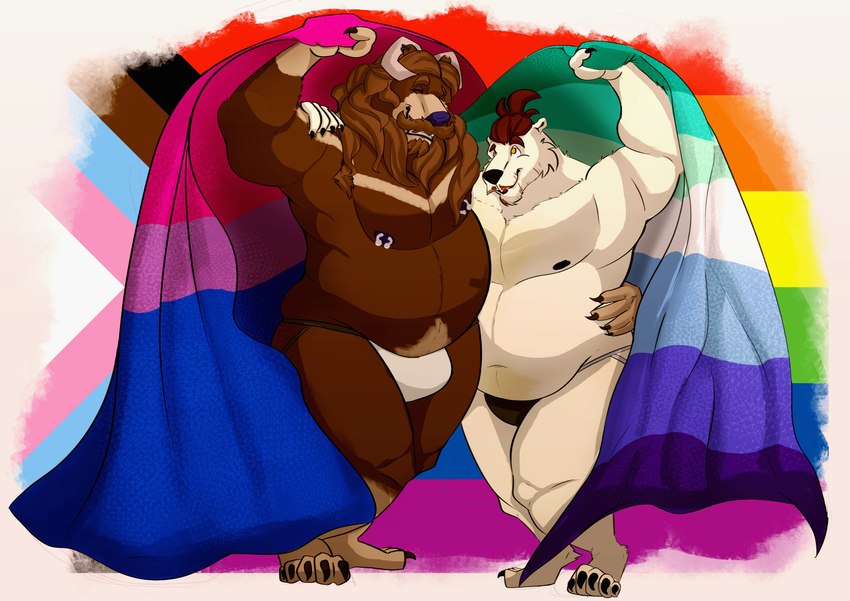 bernardo dangelo and nanuk the bear (lgbt pride month) created by nanuk (artist)