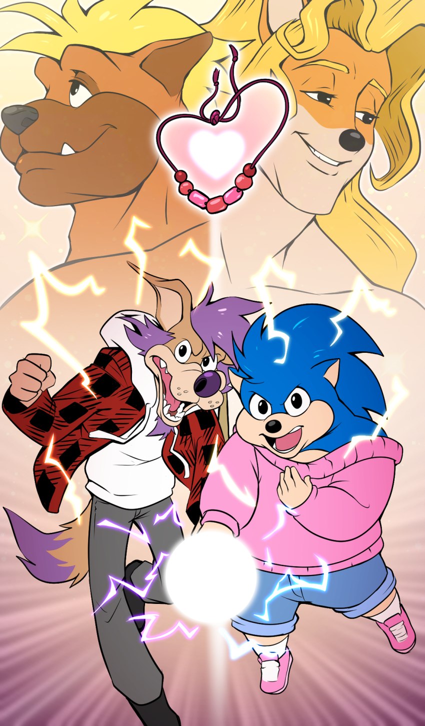bartleby montclair, dingo, sleet, and sonic the hedgehog (tamers12345's sonic underground and etc) created by unknown artist