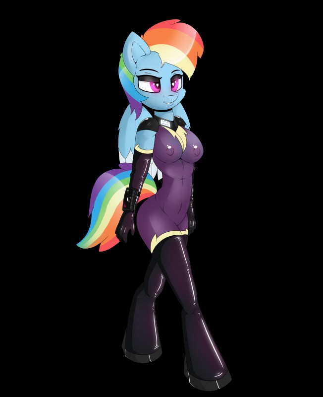 anthro clothing female heart_eyes heart_symbol latex nipple_outline skinsuit solo tight_clothing wings xorza friendship_is_magic hasbro my_little_pony rainbow_dash_(mlp) equid equine horse mammal pony absurd_res alpha_channel hi_res