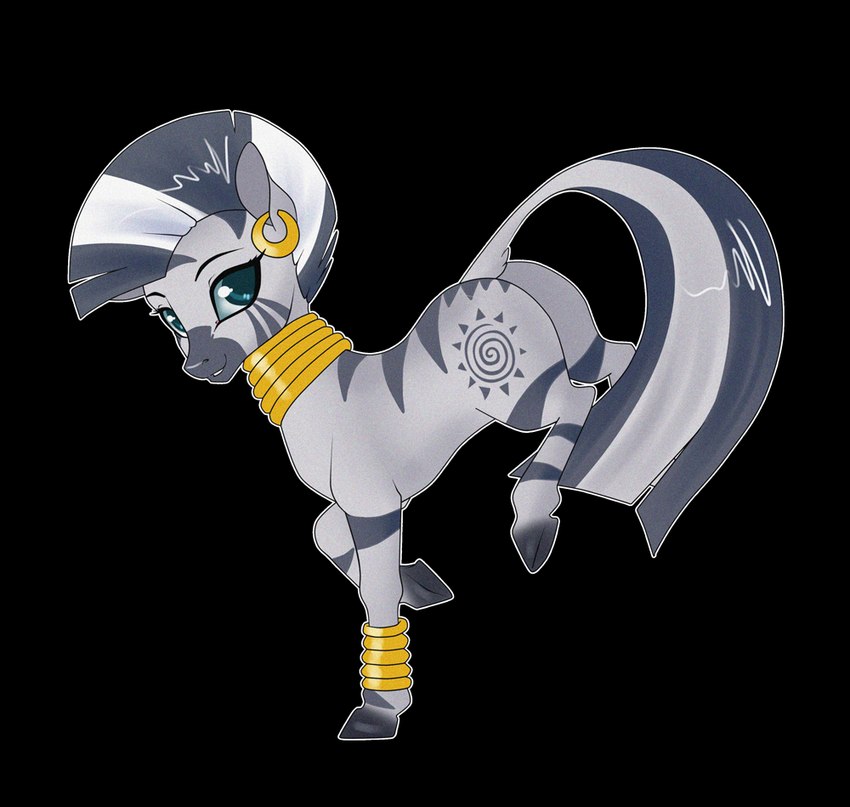 blue_eyes border cutie_mark ear_piercing ear_ring eyelashes female feral grey_body grey_mane mane piercing quadruped ring_piercing side_view solo striped_back striped_legs striped_mane transparent_border white_mane milk-jug friendship_is_magic hasbro my_little_pony zecora_(mlp) equid equine mammal zebra alpha_channel