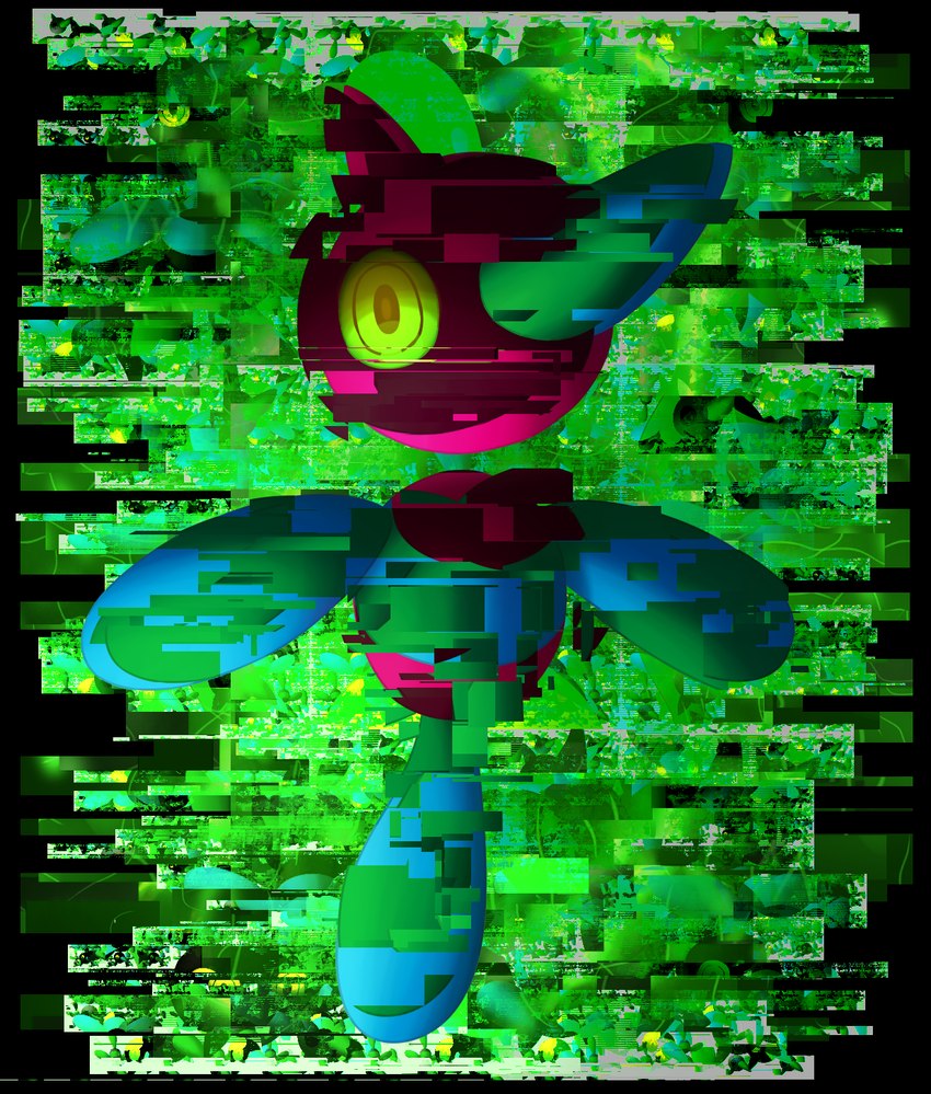 abstract_background ambiguous_gender beak blue_body floating_head front_view glitch green_eyes green_sclera looking_at_viewer pink_body solo bokurei nintendo pokemon avian digital_creature generation_4_pokemon glitch_creature pokemon_(species) porygon-z 2018 alpha_channel full-length_portrait hi_res icon portrait