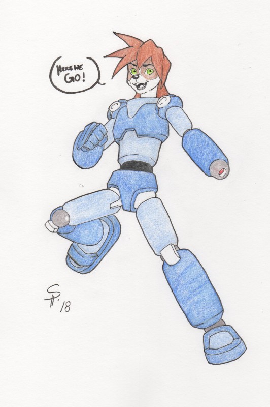 anthro arm_cannon cosplay dialogue fur green_eyes hair male open_mouth simple_background solo speech_bubble text white_background dreadwolfclaw1990 capcom mega_man_(series) mega_man_legends cade_davenport mega_man_volnutt beagle canid canine canis domestic_dog hunting_dog mammal scent_hound 2018 absurd_res english_text hi_res traditional_media_(artwork)