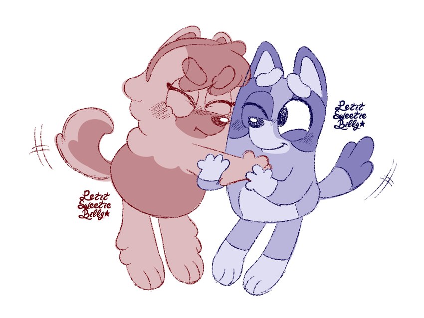 bluey heeler and judo (bluey (series)) created by petitsweetiebilly