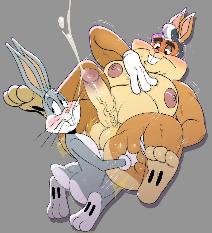 bugs bunny and walter bunny (the looney tunes show and etc) created by satsui-n0-had0u