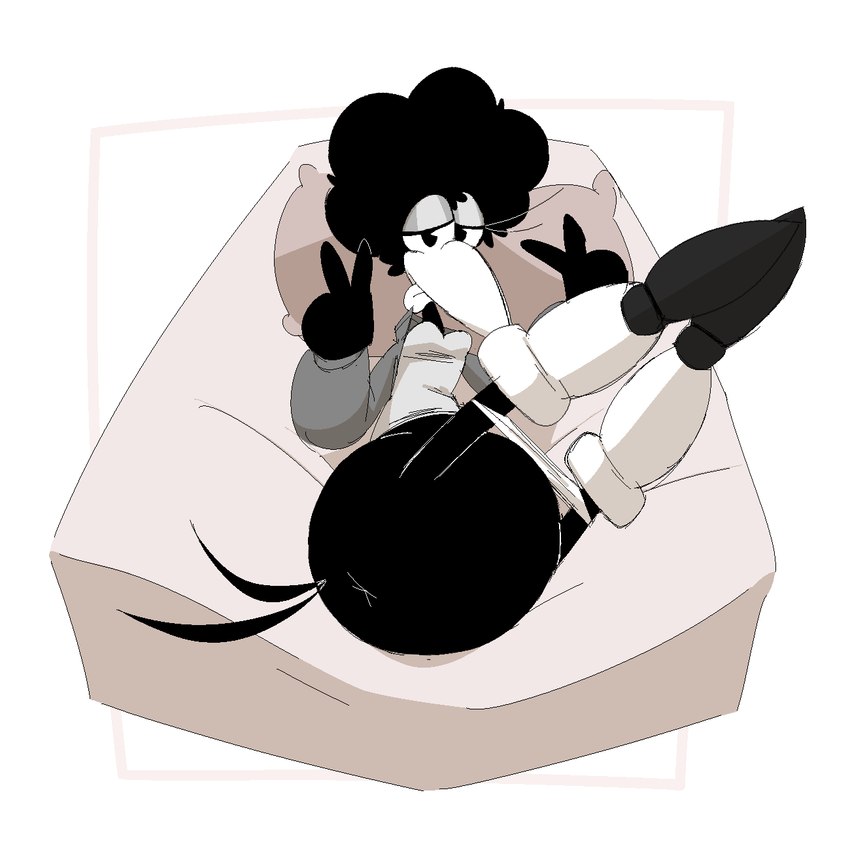 afro anthro anus beak bed bedroom_eyes big_beak biped black_body black_clothing black_eyes black_feathers black_footwear black_hair black_shoes black_tail breasts butt clothed clothed_anthro clothed_female clothing clothing_around_legs double_v_sign eyelashes eyeshadow feathers female fingers footwear front_view furniture gesture grey_bedding grey_clothing grey_eyeshadow grey_jacket grey_shirt grey_topwear hair hand_gesture jacket knee_highs knee_socks legs_up legwear lidded_eyes long_eyelashes looking_at_viewer lying lying_on_bed makeup mattress monobutt narrowed_eyes non-mammal_breasts on_back on_bed open_clothing open_jacket open_topwear panties panties_around_legs panties_down partially_clothed pie_cut_eyes pillow seductive shirt simple_background socks solo stated_virginity_in_description tail thin_legs tongue tongue_out topwear underwear underwear_around_legs underwear_down v_sign virgin white_background white_beak white_clothing white_footwear white_knee_socks white_panties white_socks white_underwear maddeku donna_feathers avian bird inkblot 1:1 2021 digital_drawing_(artwork) digital_media_(artwork) greyscale hi_res monochrome shaded