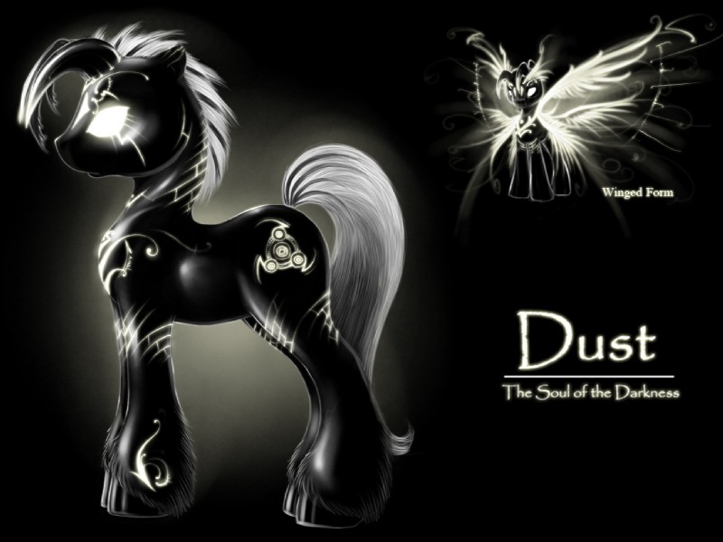 dust feathered_wings feathers female feral glowing glowing_eyes quadruped simple_background solo tail text wings legacy350 friendship_is_magic hasbro my_little_pony fan_character equid equine horse mammal pony 4:3 english_text monochrome