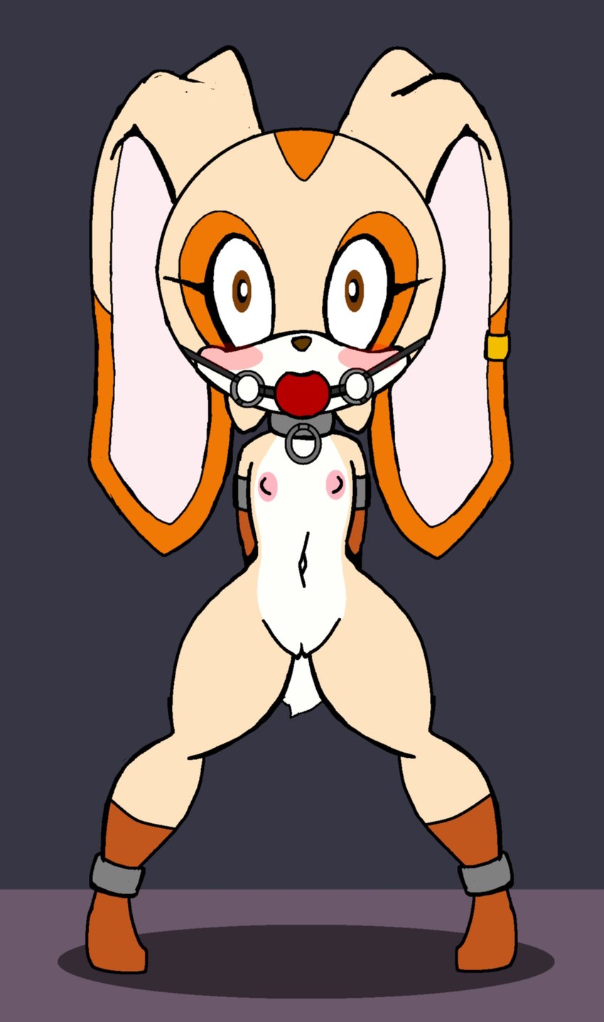 anthro bdsm bondage bound female solo young young_anthro young_female nidrog sega sonic_the_hedgehog_(series) cream_the_rabbit lagomorph leporid mammal rabbit hi_res