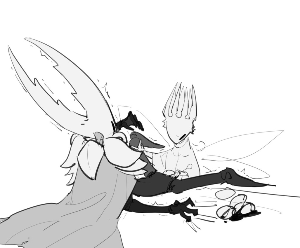 2_horns 7_horns ambiguous_gender anthro armor between_legs black_body black_eyes black_fluid bottomless bottomless_anthro breath cape clothed clothing covering covering_face duo egg female female/ambiguous fingering grabbing_sheets holding_egg holding_leg holding_leg_up holding_object horn insect_wings lying multi_horn on_back oviposition parent_incest pauldron robe shaking tremble_lines tremble_spikes trembling vaginal vaginal_fingering white_armor white_body white_cape white_clothing white_head white_pauldron white_robe wings oxide_cat hollow_knight_(franchise) team_cherry hollow_knight_(character) pale_king_(hollow_knight) pure_vessel_(hollow_knight) arthropod insect vessel_(species) 2025 digital_media_(artwork) flat_colors hi_res sketch father_(lore) father_and_child_(lore) incest_(lore) male_(lore) nonbinary_(lore) parent_(lore) parent_and_child_(lore)