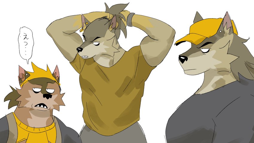 anthro clothing ear_piercing ear_ring hair kerchief long_hair male piercing ponytail raised_arms ring_piercing shirt side_view solo topwear tying_hair st4rsbucks anothereidos_of_dragon_vein_r pollon_(anothereidos_r) canid canine canis jackal mammal 16:9 absurd_res hi_res widescreen