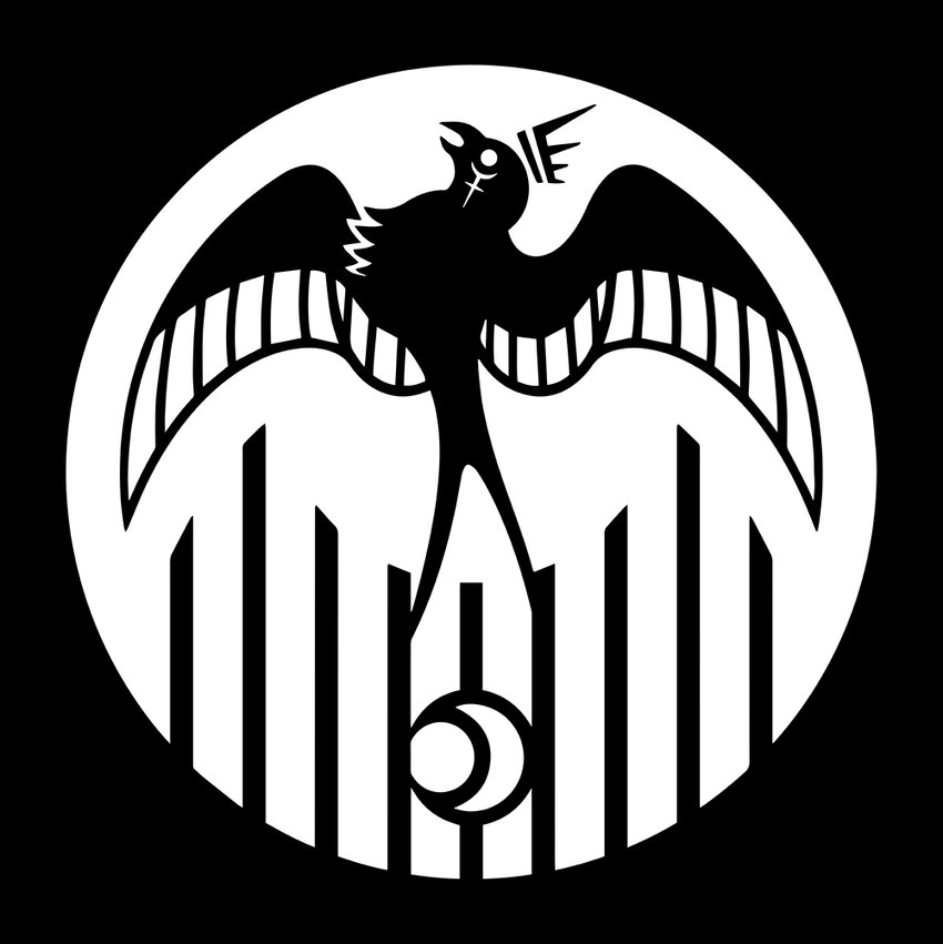 ambiguous_gender beak border chest_tuft circle crescent_moon crown empty_eyes eye_markings feather_tuft feathered_wings feathers feral flying headgear markings moon open_beak open_mouth silhouette simple_background solo spread_wings tail tail_feathers three-quarter_view transparent_border tuft white_background wings sunnyclockwork european_mythology greek_mythology mythology scp_foundation mobile_task_force_alpha-9 avian bird mythological_avian mythological_bird mythological_creature mythological_firebird phoenix 2017 alpha_channel black_and_white digital_drawing_(artwork) digital_media_(artwork) monochrome