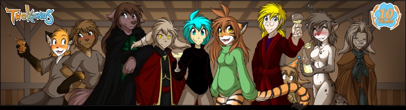 flora, madelyn adelaide, kathrin vaughan, mike, eric vaughan, and etc (twokinds) created by tom fischbach